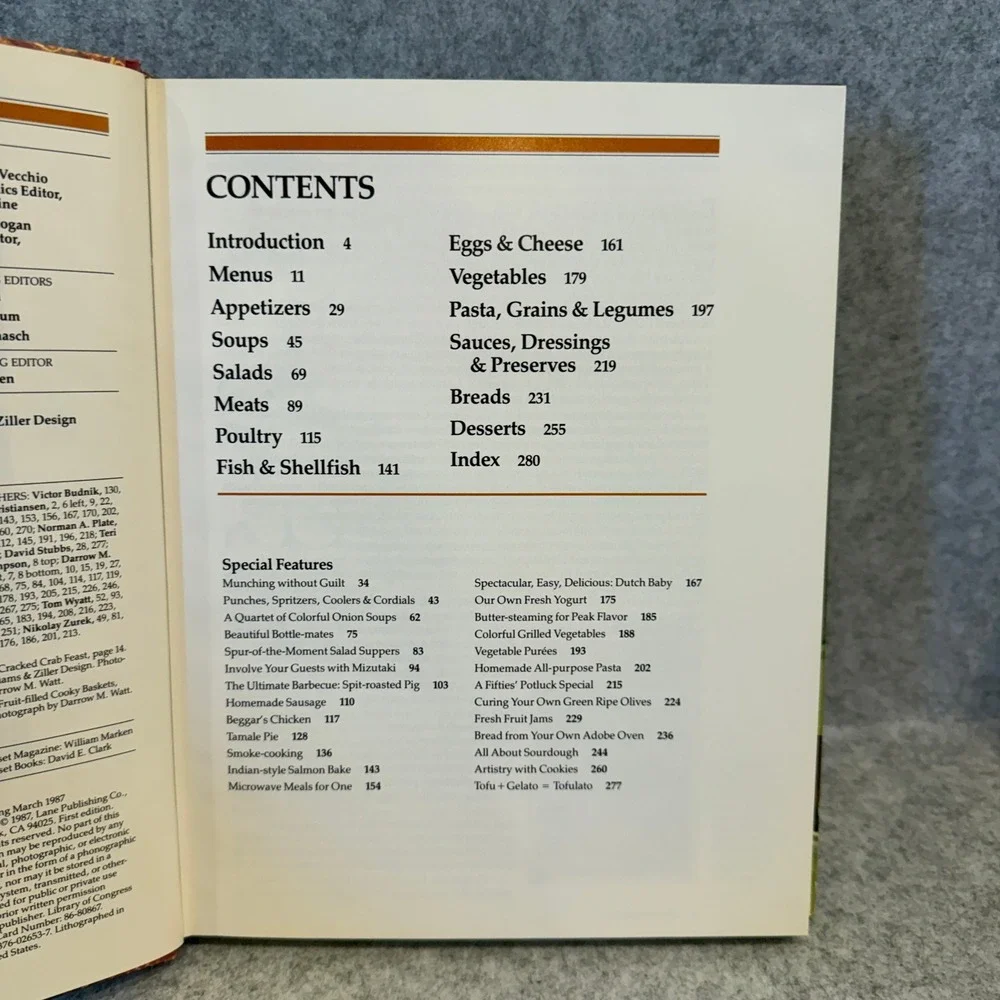 The Best of Sunset Cookbook 1987 - Hardcover